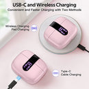 LED Power Display Earphones with Wireless Charging Case IPX5 Waterproof in-Ear Earbuds