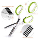 Herb Scissors, X-Chef Multipurpose 5 Blade Kitchen Herb Shears Herb Cutter
