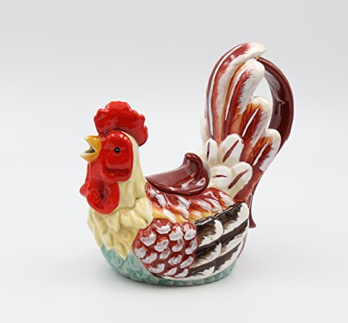 Appletree Design A Day in the Country Rooster Teapot, 7-1/2-Inch