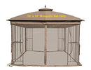 APEX GARDEN Universal 10' x 10' Gazebo Replacement Mosquito Netting (Tan)