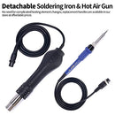 Safe 2 in 1 Soldering Iron Hot Air Rework Station °F /°C with Multiple Functions