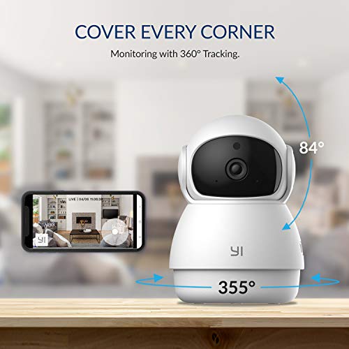 Security Camera, 360 Degree 2.4G Smart Indoor Pet Dog Cat Cam with Night Vision