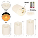 Flickering Flameless Candles Waterproof Outdoor Candles Battery Operated  Pack of 3