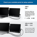 Swivel Attachable Portable Monitor for Laptop 12.5” Dual Laptop Screen