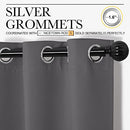 Thermal Insulated Grommet Blackout Curtains for Bedroom (2 Panels, W42 x L63 -Inch, Grey)