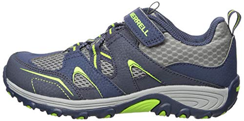 Merrell unisex child Trail Chaser Hiking Sneaker, Navy/Green, 6.5 Big Kid US