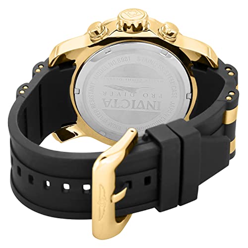 Invicta Men's 6981 Pro Diver Collection Chronograph Black Dial Black Dress Watch