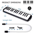 32 Keys Double Tubes Mouthpiece Air Piano Keyboard with Carrying Bag 32 Keys
