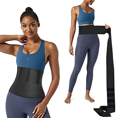 Waist Trainer for Women, Waist Wrap with Tightness Adjustable & Non-Slip, Plus Size