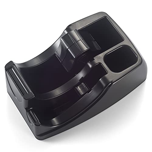 Recycled 2-in-1 Heavy Duty Tape Dispenser, 1" and 3" Cores, Black