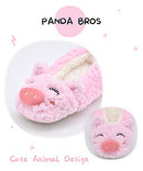 Kid's Animal Slipper Socks, Cartoon Cozy Fleece Indoor Slipper, Fluzzy Warm bedroom Shoe