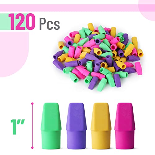 Mr. Pen Pencil Top Erasers, Cap Erasers, 120 Pack