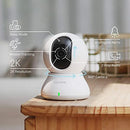 Security Camera 2K, Baby Monitor Dog Camera 360-degree for Home Security