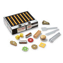 Melissa & Doug Grill and Serve BBQ Set (20 pcs) - Wooden Play Food and Accessories