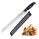 Little Cook Bread Knife with Cover, 10 inch serrated bread knife
