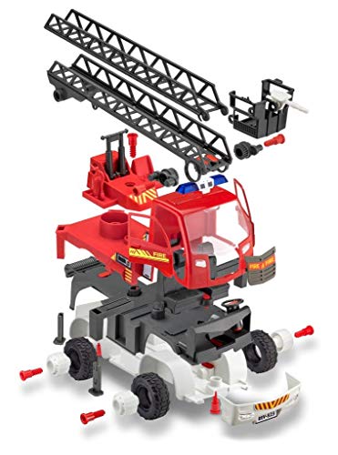 Revell 00823 Turntable Ladder Fire Truck (1:20 Scale) Junior Kit, Red