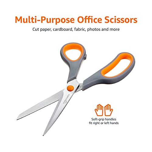 Multipurpose, Comfort Grip, Titanium Fused, Stainless Steel Office Scissors - Pack of 3