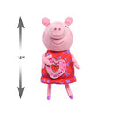 Peppa Pig Large Valentine’s Plush Stuffed Animal, Kids Toys for Ages 2 Up, Gifts and Presents