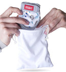 Nuby Soothing Teething Mitten with Hygienic Travel Bag, Grey, 1 Count