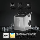 NOVETE Portable Ice Maker for Countertops, Ice Ready in 6 Minutes, 28.7 lb Ice