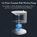 Cat Water Fountain Wireless,luti Water Fountain for Cats Inside with Wireless Pump,77OZ