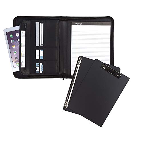 Professional Padfolio Bundle, Includes Removable Clipboard.5” Round Ring Binder