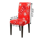 4PCS Stretch Removable Washable Dining Room Chair Protector Slipcovers Christmas Decor