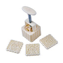 Autumn Festival Hand-Pressure Moon Cake Mould With 12 Pcs Mode Pattern For 4 Sets
