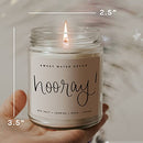 Sea Salt, Jasmine, Wood, Cream Scented Soy Candles for Home | 9oz Clear Jar,