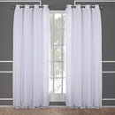 Catarina Layered Solid Blackout and Sheer Window Curtain Panel Pair