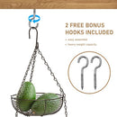 3-Tier Hanging Basket Fruit Organizer Kitchen Heavy Duty