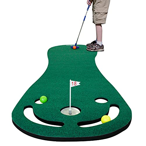 Putting Green Mats Set for Golf Putting Use, Included 29 inches Golf Putter