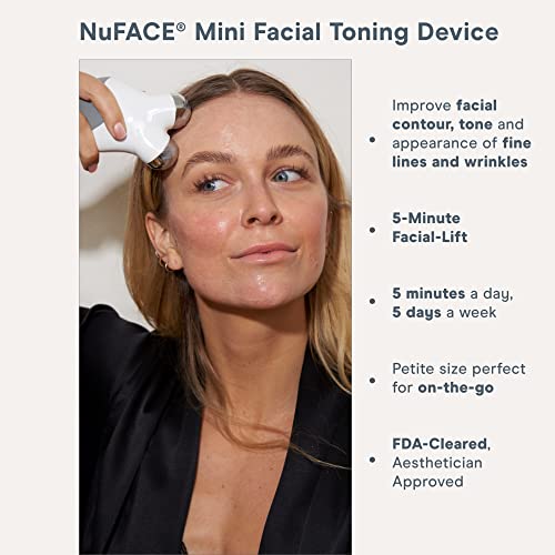NuFACE Mini Starter Kit – Mini Facial Toning Device with Hydrating Leave-On Gel Primer, 2 Fl Oz