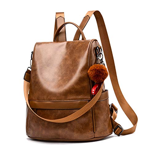 Women Backpack Purse PU Leather Anti-theft Casual Shoulder Bag