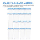 Airtight Food Storage Containers Set with Lids, 15pcs Free Plastic Dry Food Canisters