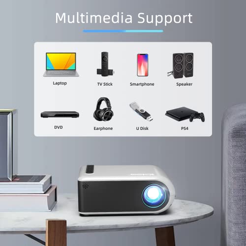 Portable WiFi Projector 1080P Supported, Kolexa Mini Projector for iPhone