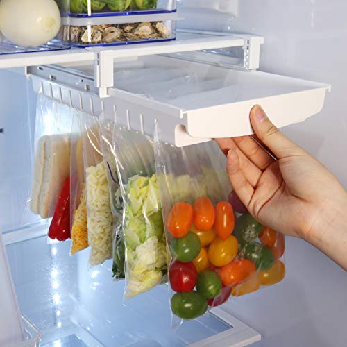 Zipper Bag Organizer for Fridge Freezer Refrigerator - Zipper  bag Holder Rack Hanger