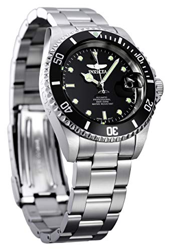 Invicta Pro Diver Unisex Wrist Watch Stainless Steel Automatic Black Dial