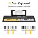 Donner Keyboard Piano, 61 Key Piano Keyboard for Beginner/Professional, Electric Piano with Piano Stand, Stool, Microphone & Piano App, Supports MP3/USB MIDI/Microphone/Insertion of the pedal