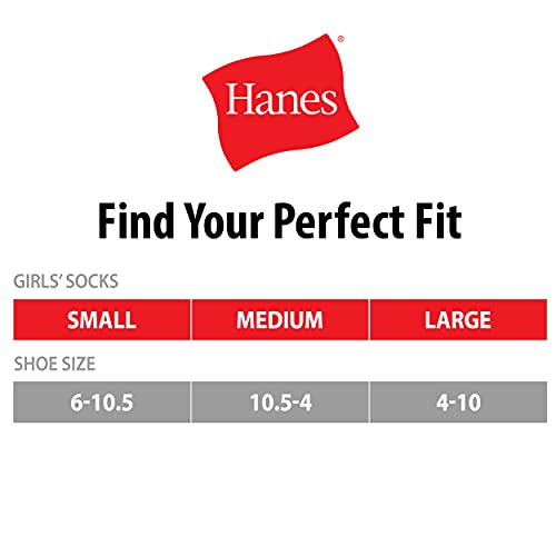 Hanes girls Ankle 10-pack Casual Sock, Assorted, 2-3T US