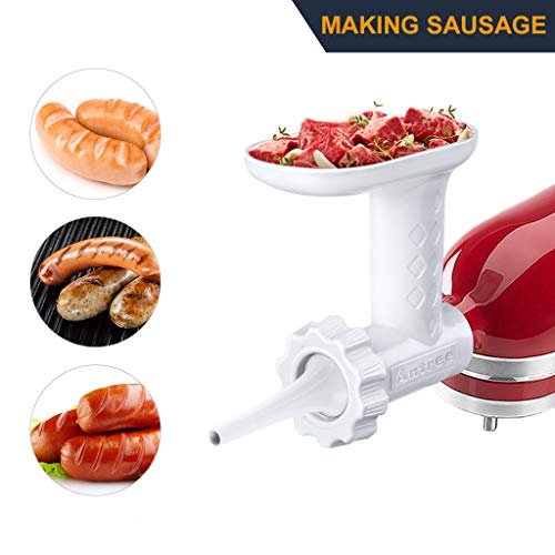 Antree Food Meat Grinder Attachment for KitchenAid Stand Mixer Including Sausage Stuffer Accessories