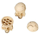 Tattoo Ink Cup Holder,7 Holes Hard Skull Resin Tattoo Ink Cap Cup Holder Stand