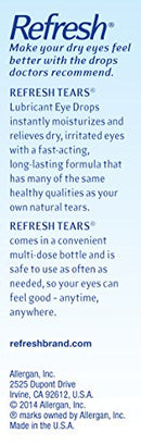 Refresh Tears Lubricant Eye Drops, 0.5 Fl Oz (2 Count)