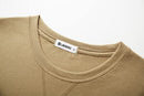 KLIEGOU Mens 100% Cotton Hipster Hip Hop Longline Crewneck T-Shirt Khaki XXL(66)