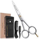 5’’ German Beard Mustache Scissor with 2 comb and Carrying pouch