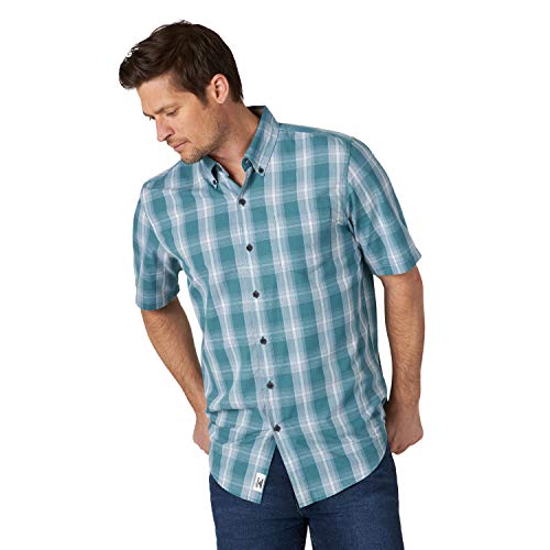 Men's Short Sleeve Classic Shirt, Brittany Blue Plaid, X-Large