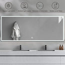 65''x22'' LED Mirror Bathroom Vanity Mirrors, Wall Mounted Anti-Fog Dimmable