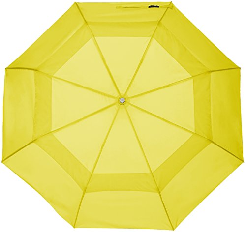 Amazon Basics Automatic Open Travel Umbrella with Wind Vent - Yellow