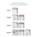 White Allison Ruffle Curtains-Window Panel Drapes Set 84" x 40", 84 in L