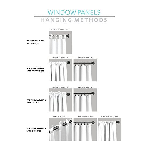 White Allison Ruffle Curtains-Window Panel Drapes Set 84" x 40", 84 in L